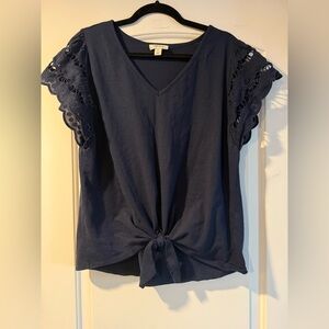 Style & Co Dark Blue Blouse XL